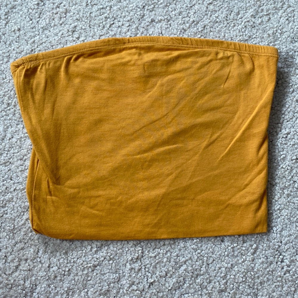 Mustard Cropped Tubetop